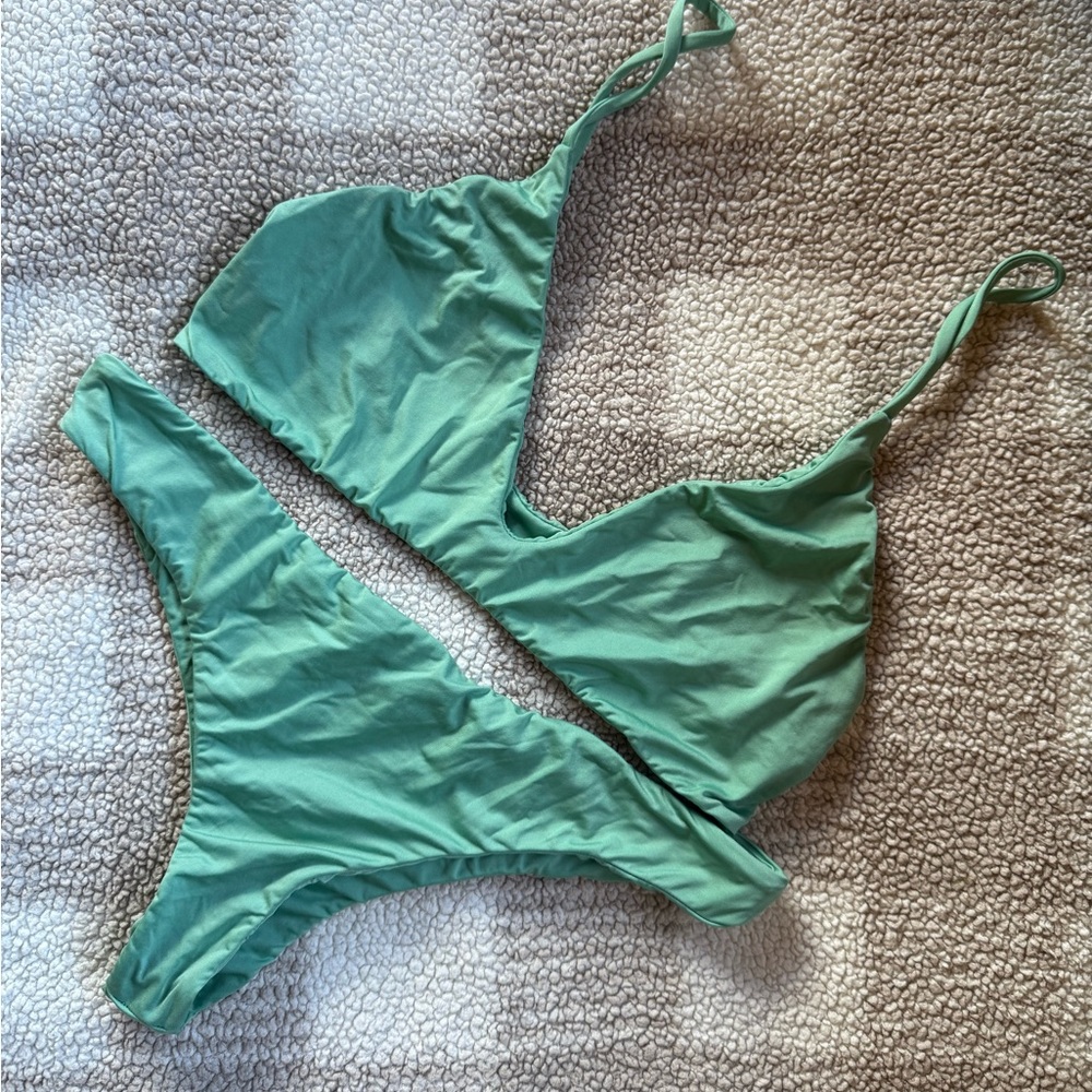 Mai Underwear - jade green bikini set